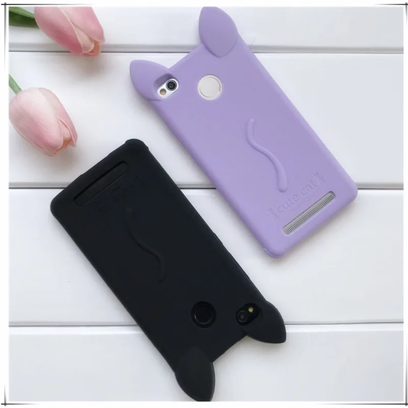 Xiaomi Redmi 3S Case Cover Cute 3D Cat Ear Cartoon Soft Silicone Gel For 3 S phone case redmi Pro |