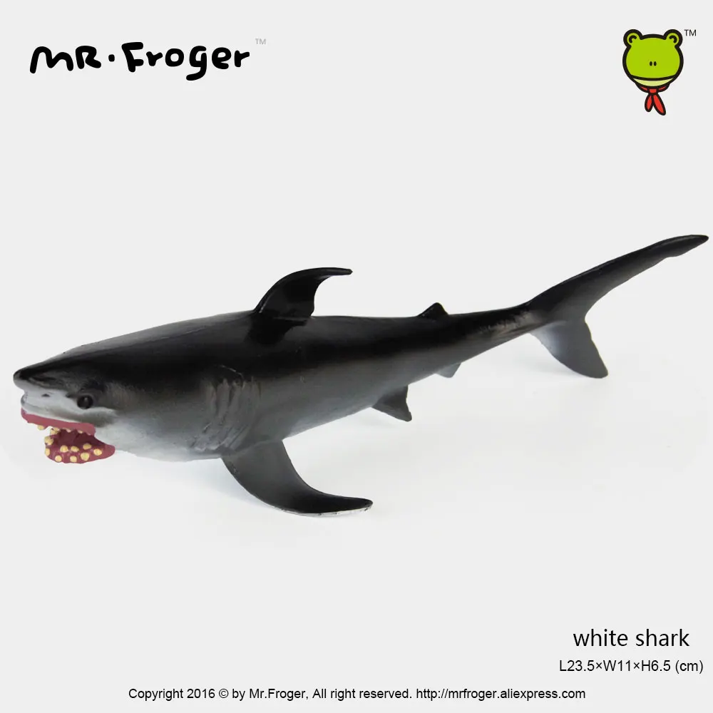 Фото Mr.Froger Белая Акула Модель игрушки водные твари мягкие игрушечные дикие животные набор зоопарк моделирование пластик море Лифт рыбы модель м... №2