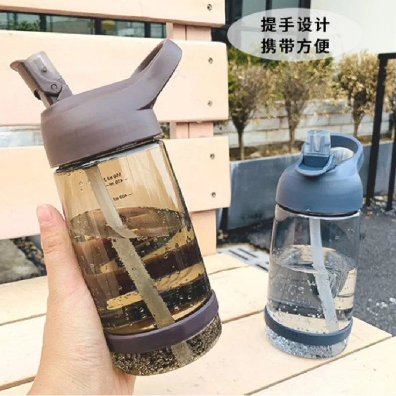 Новая прозрачная бутылка для воды соломы спортивные путешествия фруктовый сок воды чашки Велоспорт 550 мл/850 мл/1000 мл Горячая