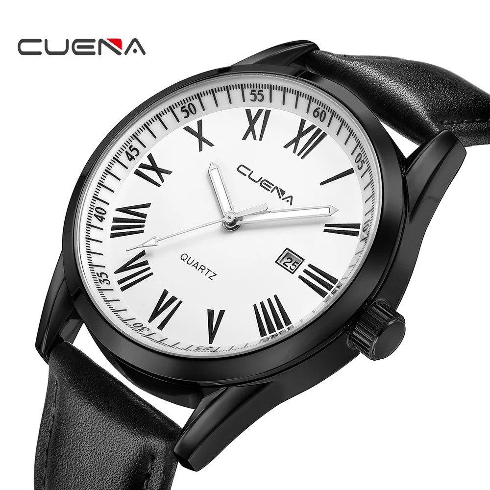 Montre homme,, мужские модные часы с кожаным ремешком, военные кварцевые наручные часы с датой, деловые часы, reloj hombre