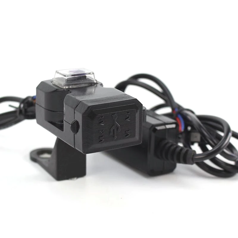 Водонепроницаемое зарядное устройство для мотоцикла с двумя USB портами 9 24 В 5 2 1