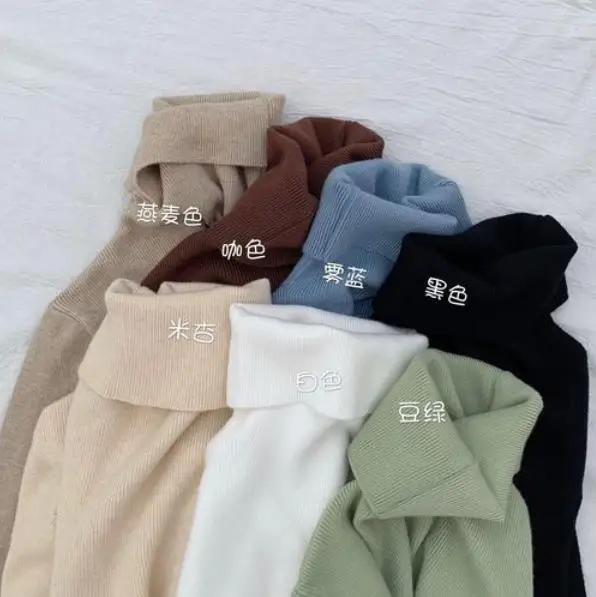 Casual Turtleneck Pullover pull femme 2019 New Fall Winter Korean Chic Basic Metallic luster Knitted Sweater Women Jumper LM94 | Женская