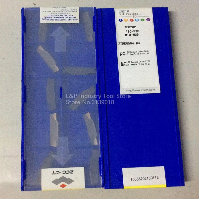 

New Original ZCC.CT China CNC Blade 5MM ZTHD0504-MG YBG202 Carbide Inserts ZTHD0504MG YBG202 Grooving Cutter