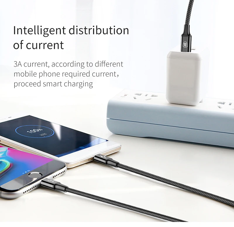 Usb-кабель Baseus 3 в 1 для iPhone X, 8, 7, 6, кабель Micro type-c для samsung S9, S8, кабель для быстрой зарядки type-c