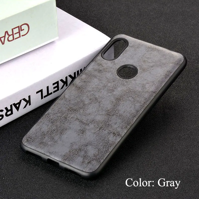 Aioria Винтаж Coque/чехол для Xiaomi Redmi Note 5 6 7 Pro Увядшая древесина кожа поверхность мягкий материал - Цвет: Grey