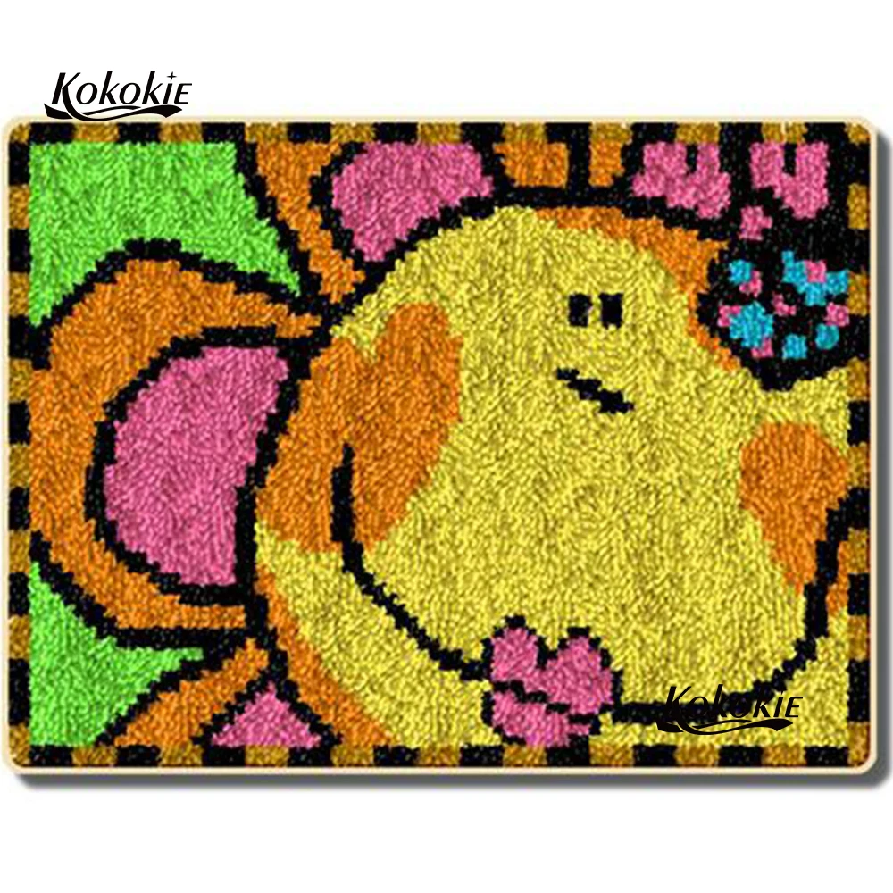 3d вязальный коврик пристёгивающийся крючок холщовая печать для ковровых