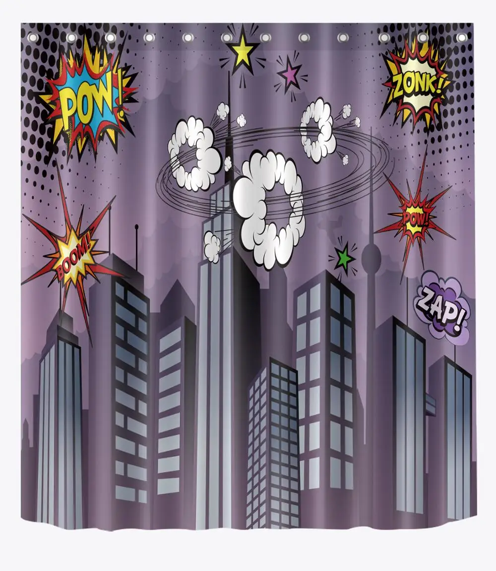 Забавный мультяшный стиль изготовленный на заказ водонепроницаемый для ванной