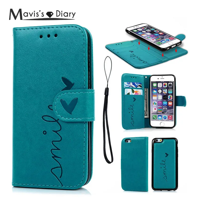 Магнитный 2 в 1 кошелек кожаный чехол для телефона для iPhone 6 6S с держатель для карт съемная задняя крышка для Apple iPhone 6 6S