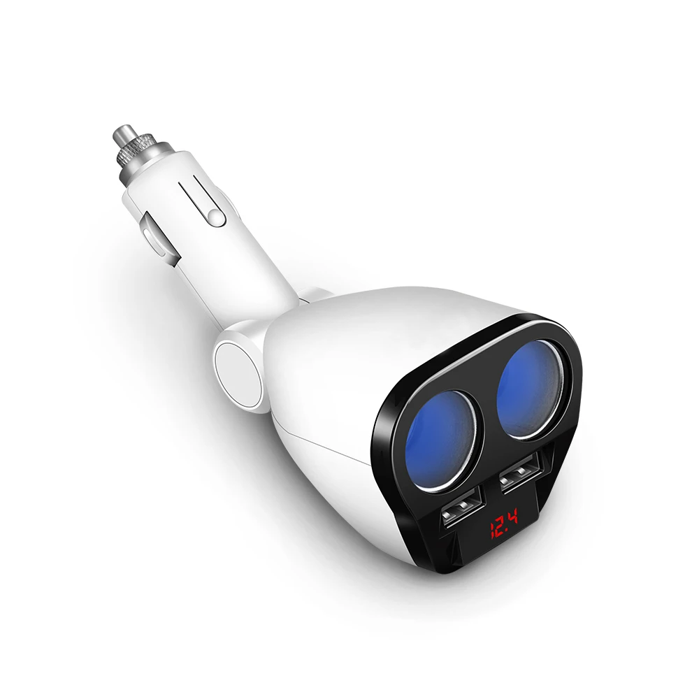 Black Автомобильное зарядное устройство 5 в 120 А с двумя USB разъемами Вт, адаптер питания для прикуривателя для samsung Galaxy s8 iPhone 7 8 X, зарядное устройство для телефона - Тип штекера: Black