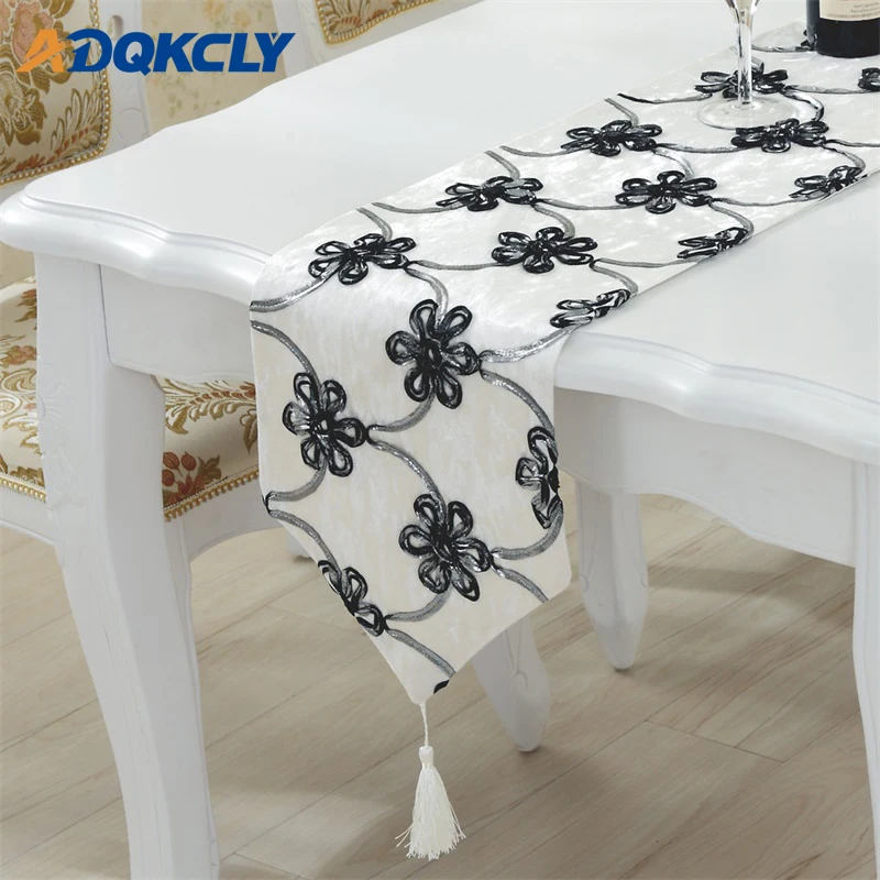 3D ромашки вышитые скатерти льняные и фланелевые ткани настольный декор с флагами