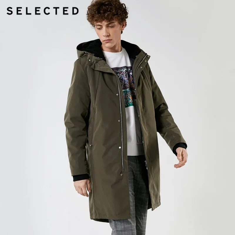 Выбранный новый мужской зимний пуховик съемный вкладыш с капюшоном пальто