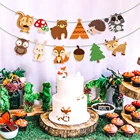 Детский душ сафари джунгли украшения для вечеринки лесной тематические баннеры леса Мультяшные животные Дети День рождения партия поддерживает поставки