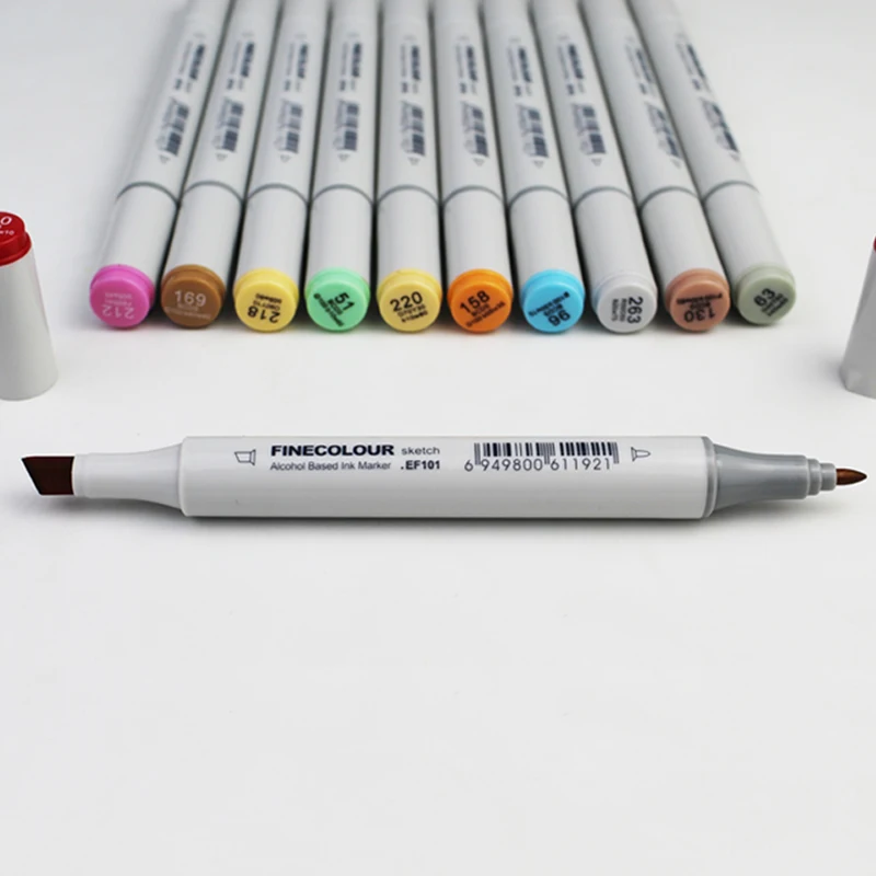 Finecolour 160 цветов чернила на спиртовой основе двойная головка художественные
