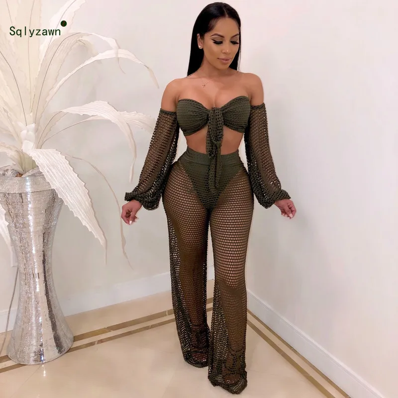 Женские комплекты из двух предметов весенний укороченный топ с длинными