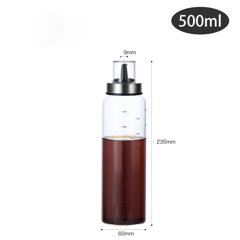 style2 500ml Бутылка для оливкового масла без капельного стекла Распылитель для масла оливковое масло уксус Диспенсер для соусов бутылка для приготовления приправ кухонный гаджет - Цвет: style2 500ml
