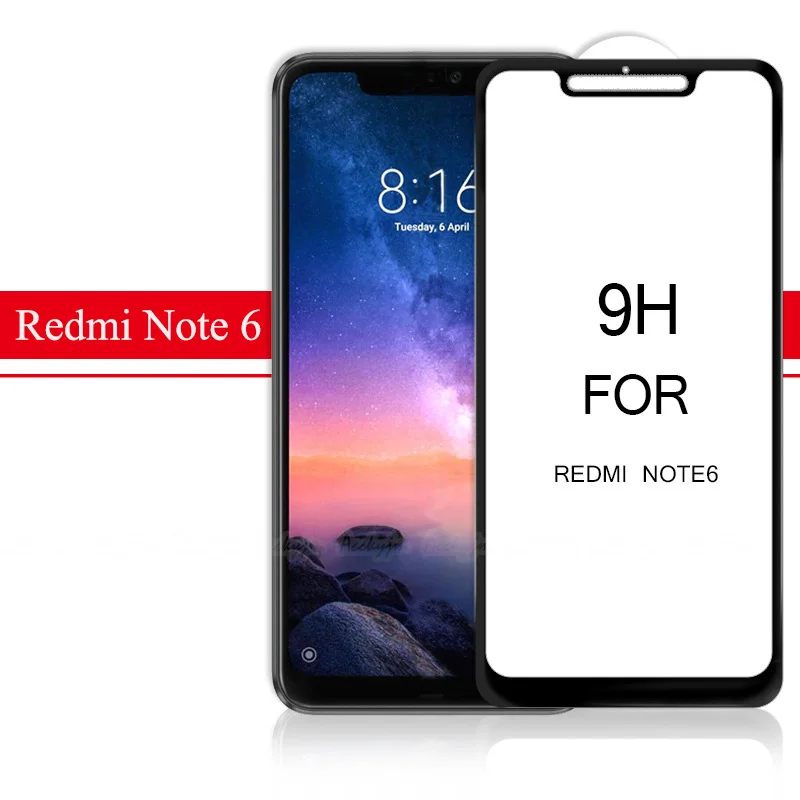 5D закаленное стекло с холодной резьбой для Xiaomi Redmi Note 7 6 Pro 3D полное покрытие небьющиеся края протектор экрана Redmi Note 5 Pro