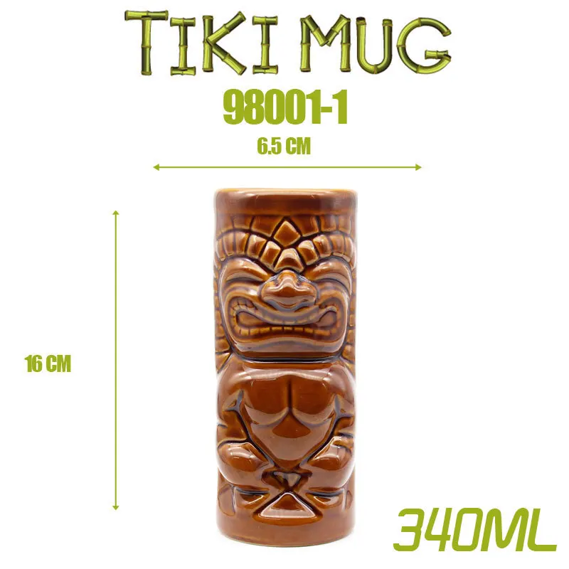 Гавайские кружки Tiki, Коктейльные кружки, пивные кружки, кружки для вина, керамические кружки Tiki, отлично подходят для коктейльных напитков, вечерние кружки
