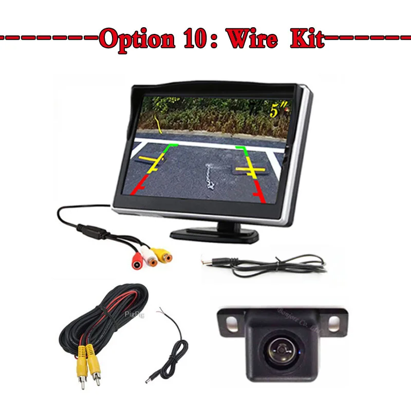 Option 10 Koorinwoo 800x480 пикселей беспроводной 5 дюймов TFT lcd цветной монитор автомобильная парковочная камера заднего вида монитор Цифровой HD экран от солнца - Color Name: Option 10