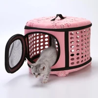 explosive pet outing bag fashion cute hollow design breathable folding eve cat dog out carrying bag pet backpack