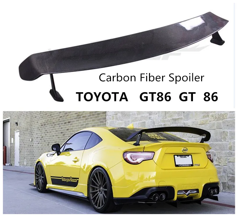 

Спойлер из углеродного волокна для TOYOTA GT86 GT 86 2011 12 13 14 15 16 2017 2018, спойлеры высокого качества, аксессуары для модификации автомобиля