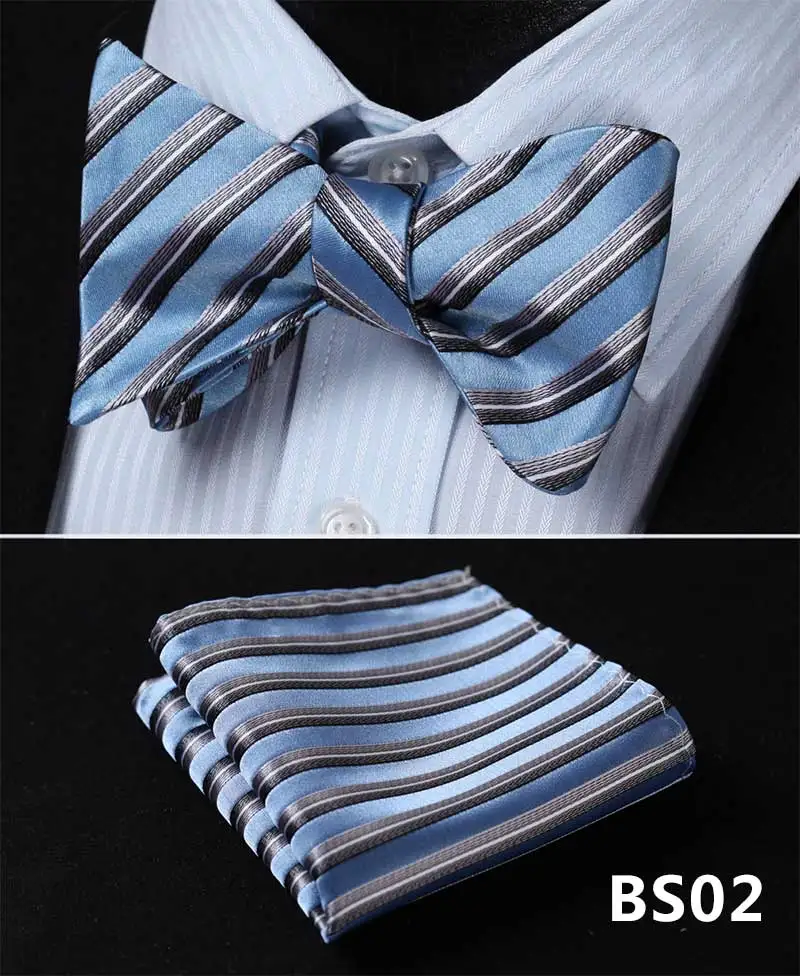 # BS Карманный квадратный классический вечерний свадебный полосатый тканый