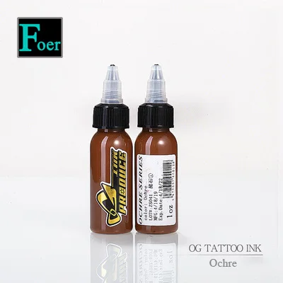 Ochre OG набор для татуировки боди-арт набор чернил Dinamic 1 oz/30 ml бело-серый Пигмент Макияж Pigmento Maquiagem Tinta спрей Encre Tatouage Goochie - Цвет: Ochre