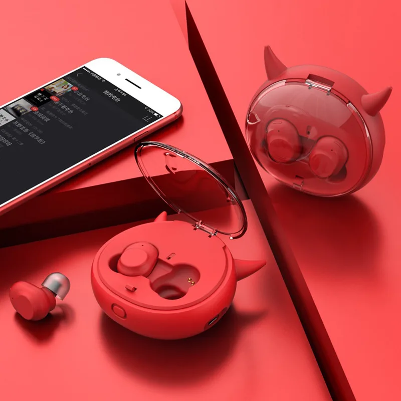IKSNAIL Беспроводной наушники стерео Bluetooth со встроенным HD микрофон и зарядки чехол |