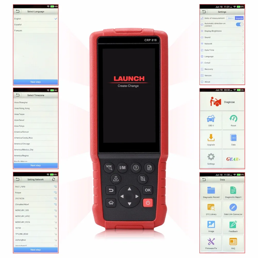 Launch X431 V CRP818 Pro Сенсорный экран ручная полная система диагностики функции Wifi