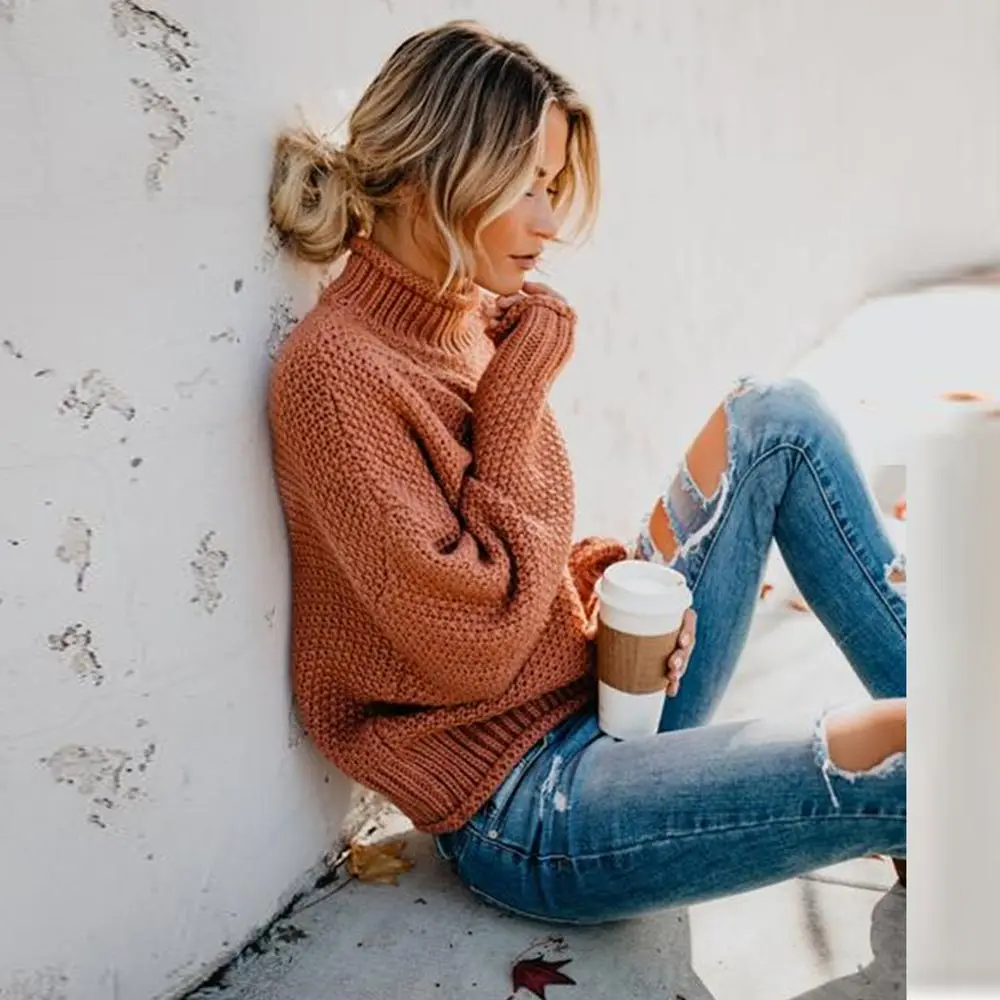 WildPinky Sweaters Women Autumn Winter Fashion Basic Pullover Female Jumpers Long Sleeve Casual Knitted Streetwear Pullovers | Женская