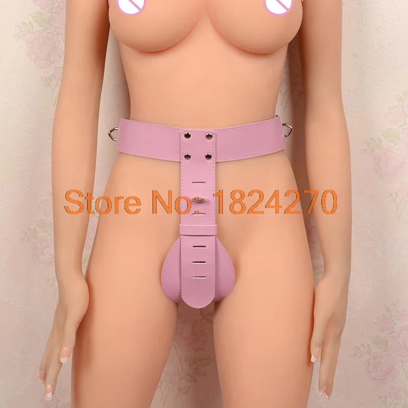 Розовый регулируемый пояс верности из искусственной кожи женское сексуальное