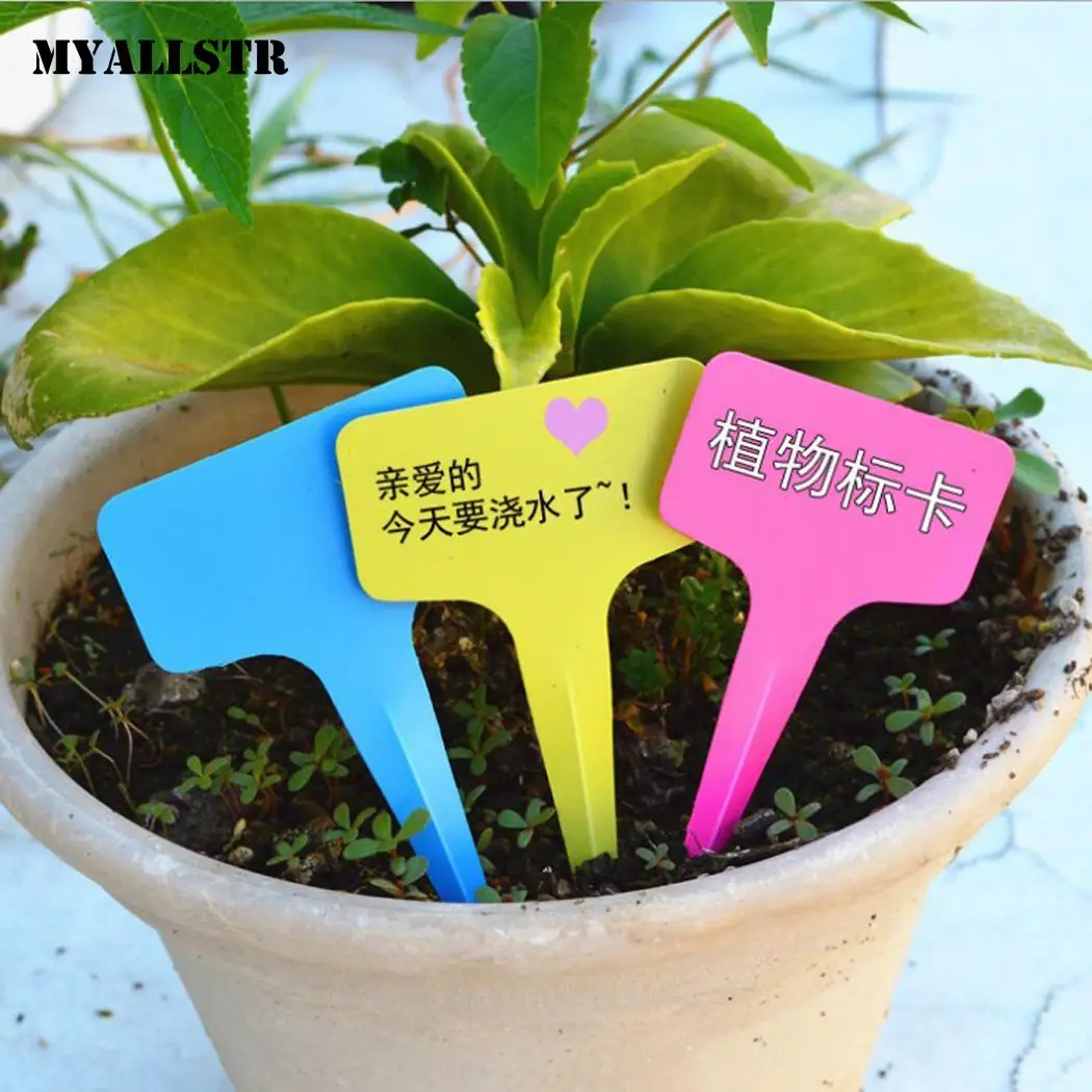 T-образные теги для растений дерево маркеры этикеток дома парка сада и т. д. мода