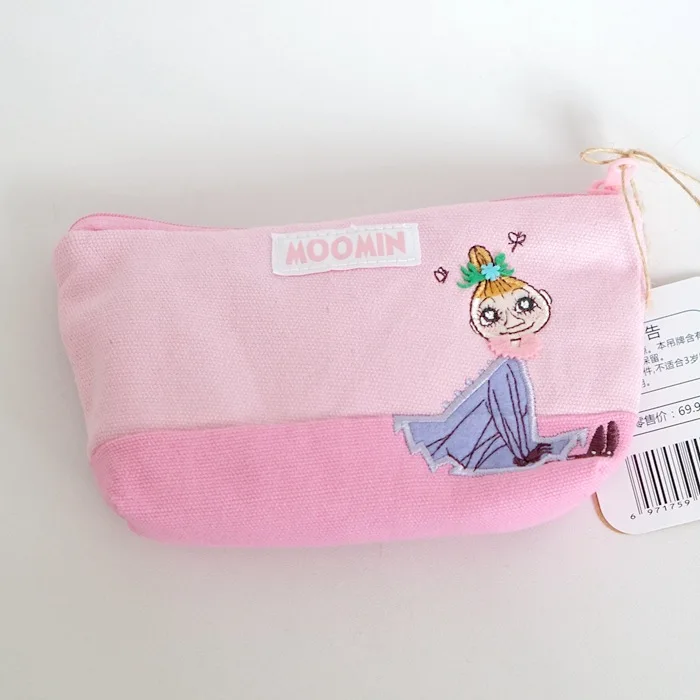 Розовый Moomin, сумка для хранения монет, ПП, хлопок, органайзер для багажа, дорожная сумка, органайзер для кабеля, сумка, USB флеш-накопители, чехол для цифрового хранения - Цвет: Розовый