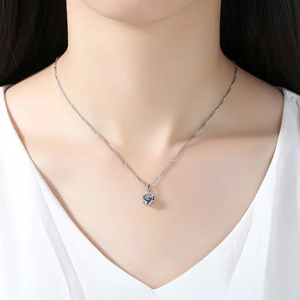 Элегантный комплект ювелирных изделий Циркон Rhinestone Подвеска Цепочки и ожерелья
