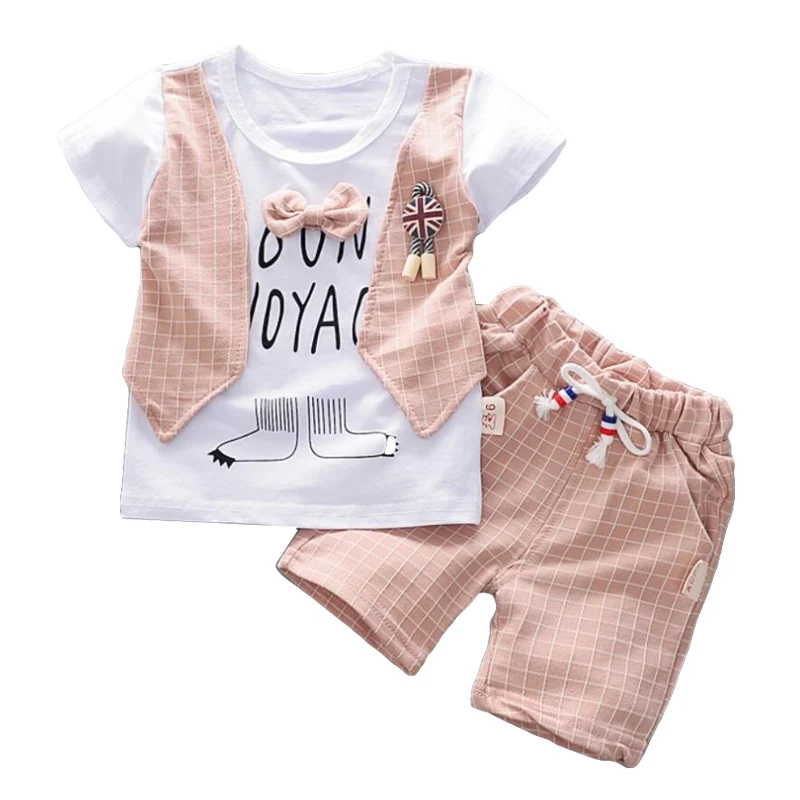 Boys Summer Baby Clothing Children's Tops + Shorts 2 Piece Sports Set Newborn Clothes |