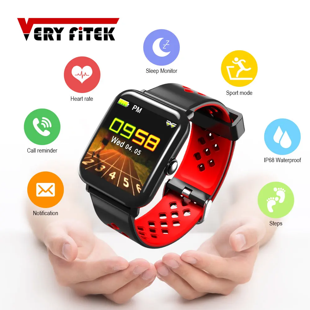VERYFiTEK DM06 Смарт-часы монитор сердечного ритма IP68 Водонепроницаемый Фитнес-браслет для мужчин и женщин спортивные Смарт-часы для IOS Android