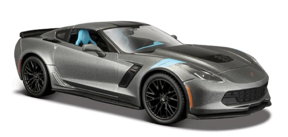 

Maisto 1:24 2017 Corvette GT Grand Sport Diecast Model Racing Car Vehicle Gray NEW IN BOX