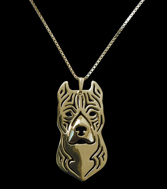 Лучший подарок полый кулон в виде питомца ожерелье американского Стаффорда