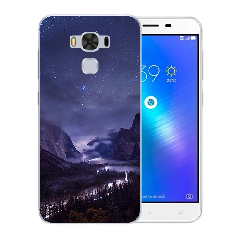 Мягкий силиконовый чехол для Asus Zenfone 3 MAX ZC553KL 5 дюймов телефона с пейзажным узором