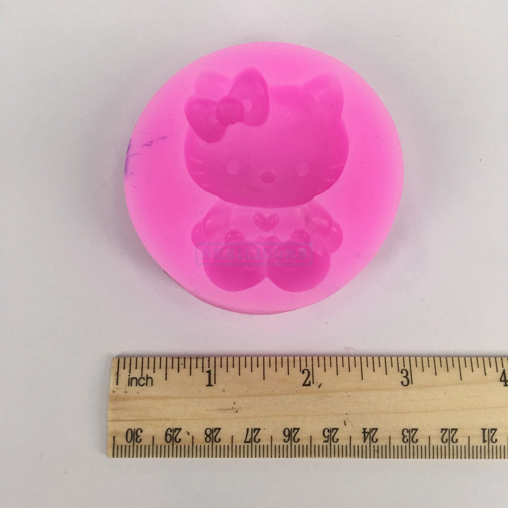 Hello kitty помадка плесень кружева силиконовые торт обесцвечивание Q1015