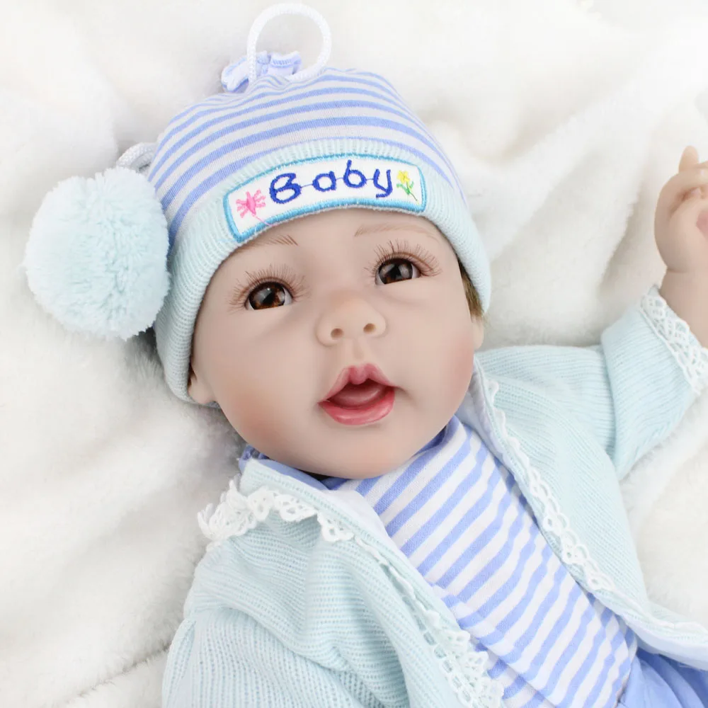 Кукла Bebe-Reborn силиконовая для новорожденных мальчиков и девочек 55 см | Игрушки