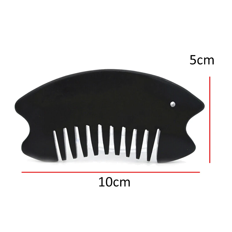 

Bian Stone Massager Natural Stone Body Guasha Board Body Massage Comb black