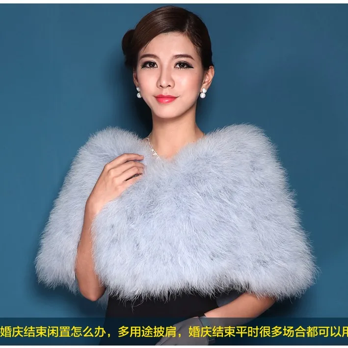 Страусиная накидка с перьями из меха невесты свадебное платье шаль зимнее пальто