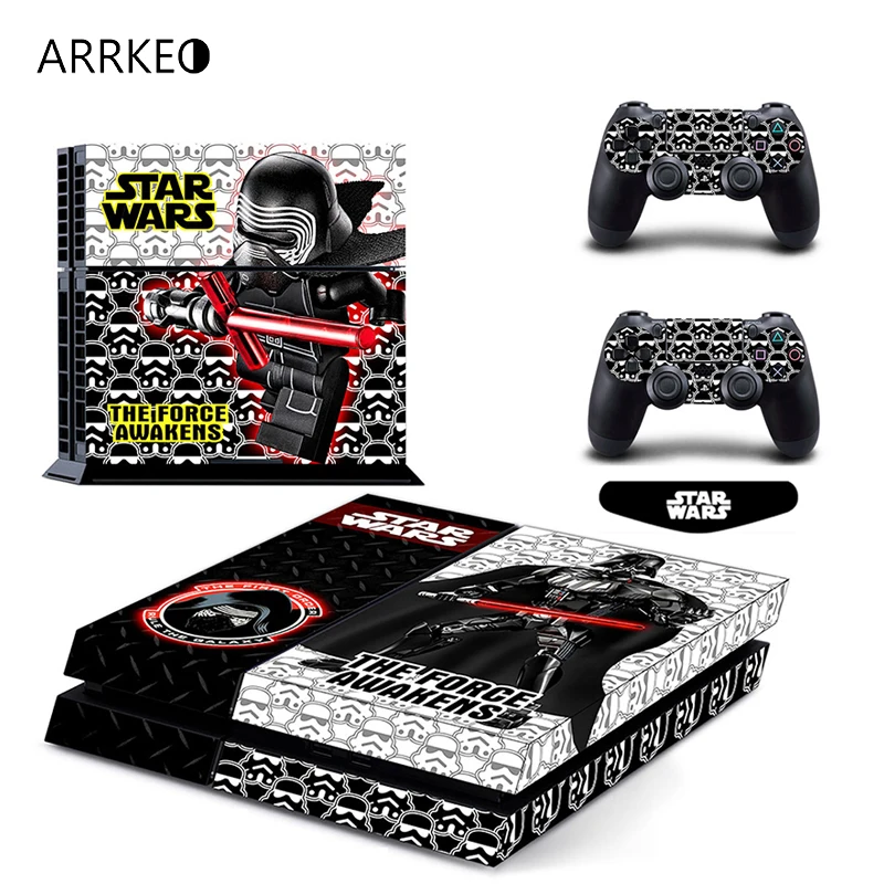 Виниловый чехол ARRKEO Star Wars The Force Awakens наклейка на кожу для Sony PS4 PlayStation консоли и 2