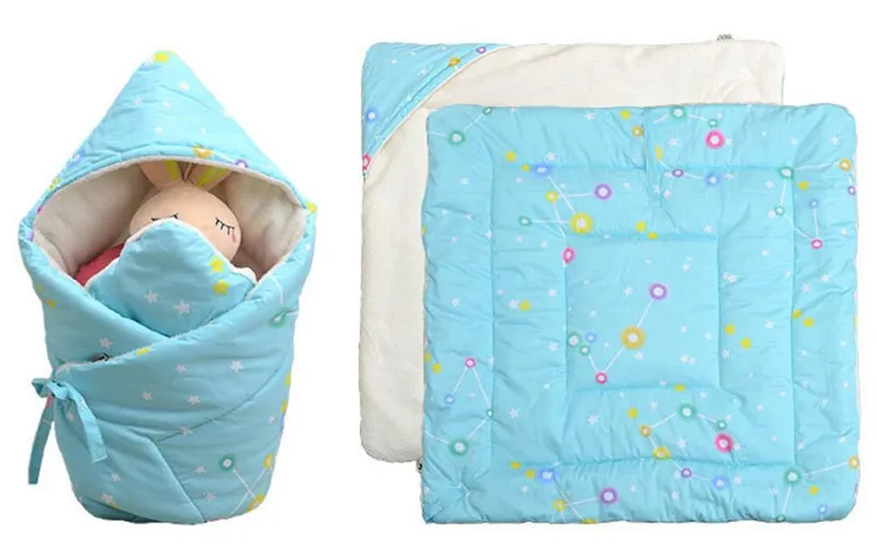Мягкий хлопковый плюшевый Конверт для младенцев Bebe, детский конверт-коляска для новорожденных, детское постельное белье, одеяло, спальный мешок для малышей, спальный мешок - Цвет: Constellation Velvet