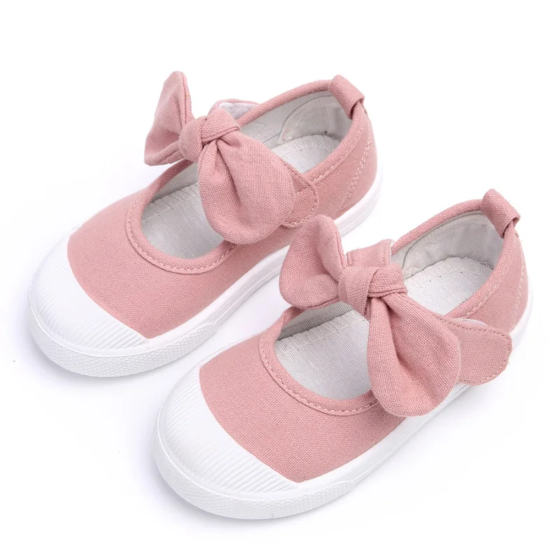 Fall 2020 Children Shoes Girls Canvas Fashion Bowknot Comfortable Kids Casual Sneakers Toddler Princess | Детская одежда и обувь