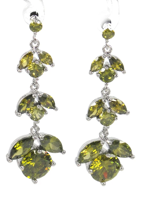 Бесплатная доставка женские роскошные серьги с фианитом в виде винограда