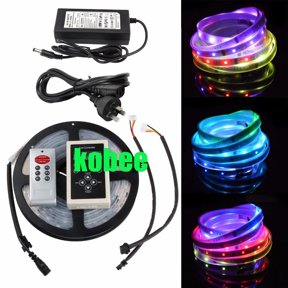6803 полосы Водонепроницаемый 5M 5050 RGB Мечта Цвет IC Светодиодные ленты светильник 133