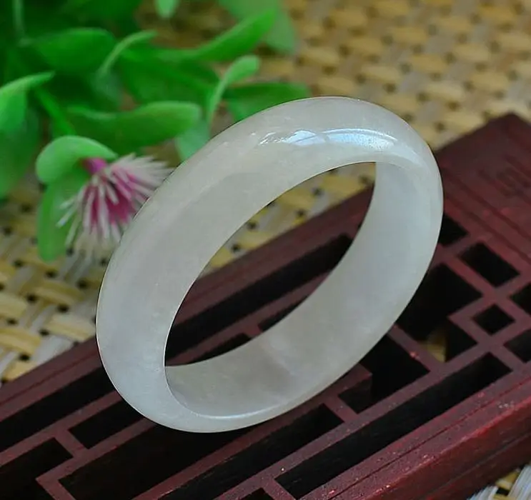 Винтажный Браслет из натурального бирманского нефрита овальный браслет 53