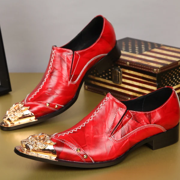 Новинка 2017 г. мужчин с острым носком броги оксфорды без шнуровки натуральная кожа