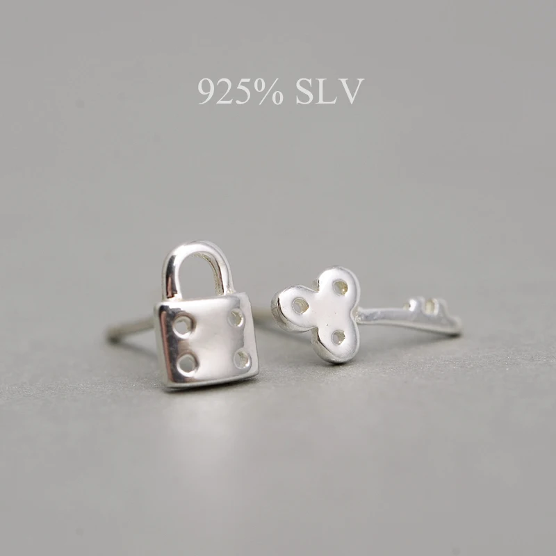 Персонализированные ассиметричные серьги-гвоздики 925 | Украшения и аксессуары